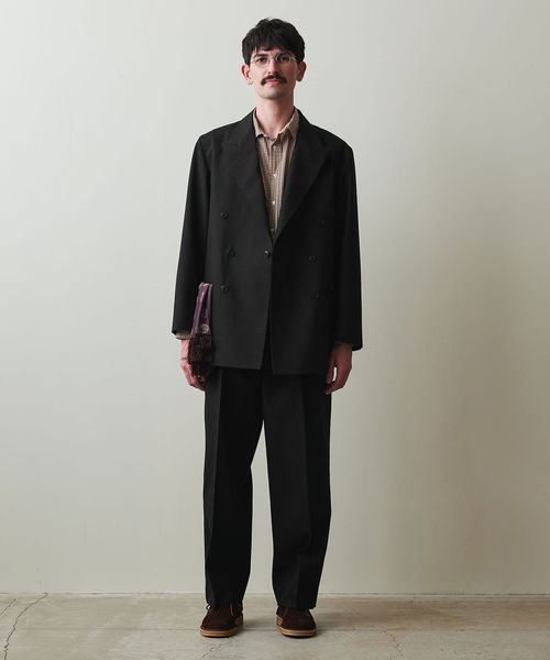 Steven Alanウール オックスフォード イン ツープリーツ ドレス Steven Alan＞ ウール オックスフォード イン ツープリーツ