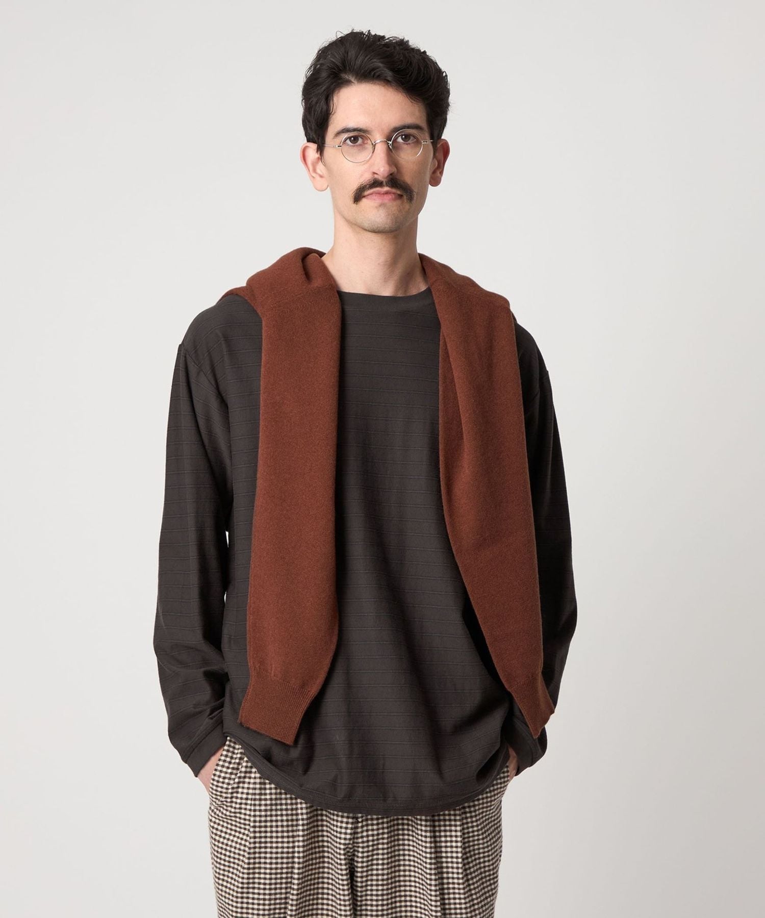 Steven Alan＞ オーガニックコットン アソート ボーダー ロング
