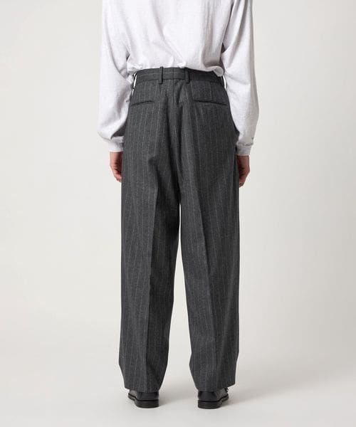 Steven Alan＞ ウール フラノ インツープリーツ ドレス トラウザーズ