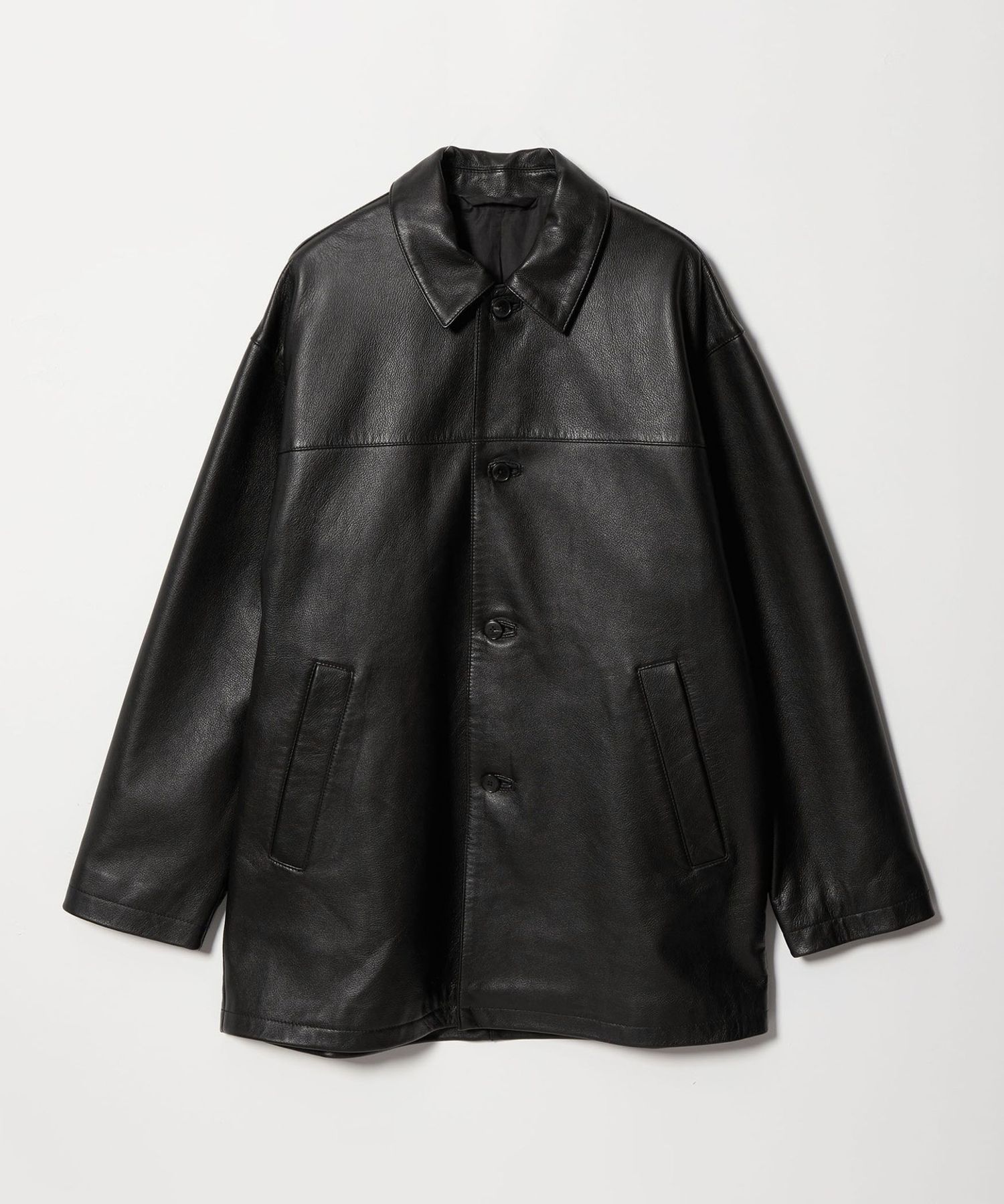 Steven Alan バフ ジープ コート　【L】 Steven Alan＞ シボ シープレザー カー コート
