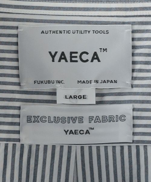 YAECA＞ BUTTON SHIRT WIDE BLOCK―ST/シャツ