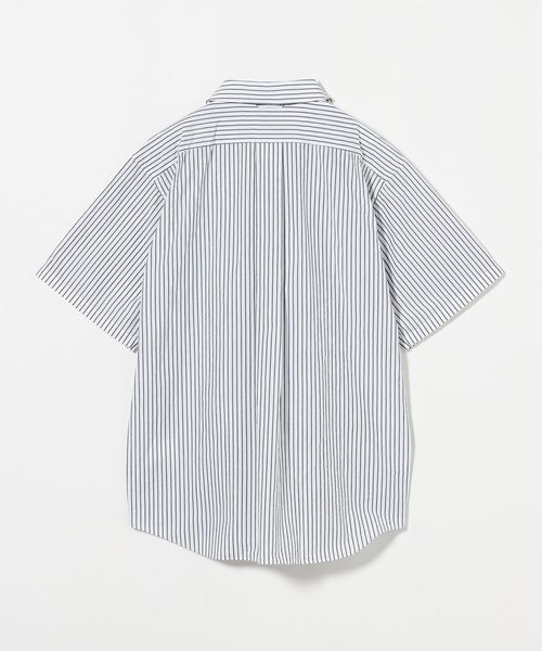YAECA＞ COMFORT SHIRT WIDE SHORT SLEEVE BOLD―STRIPE/シャツ