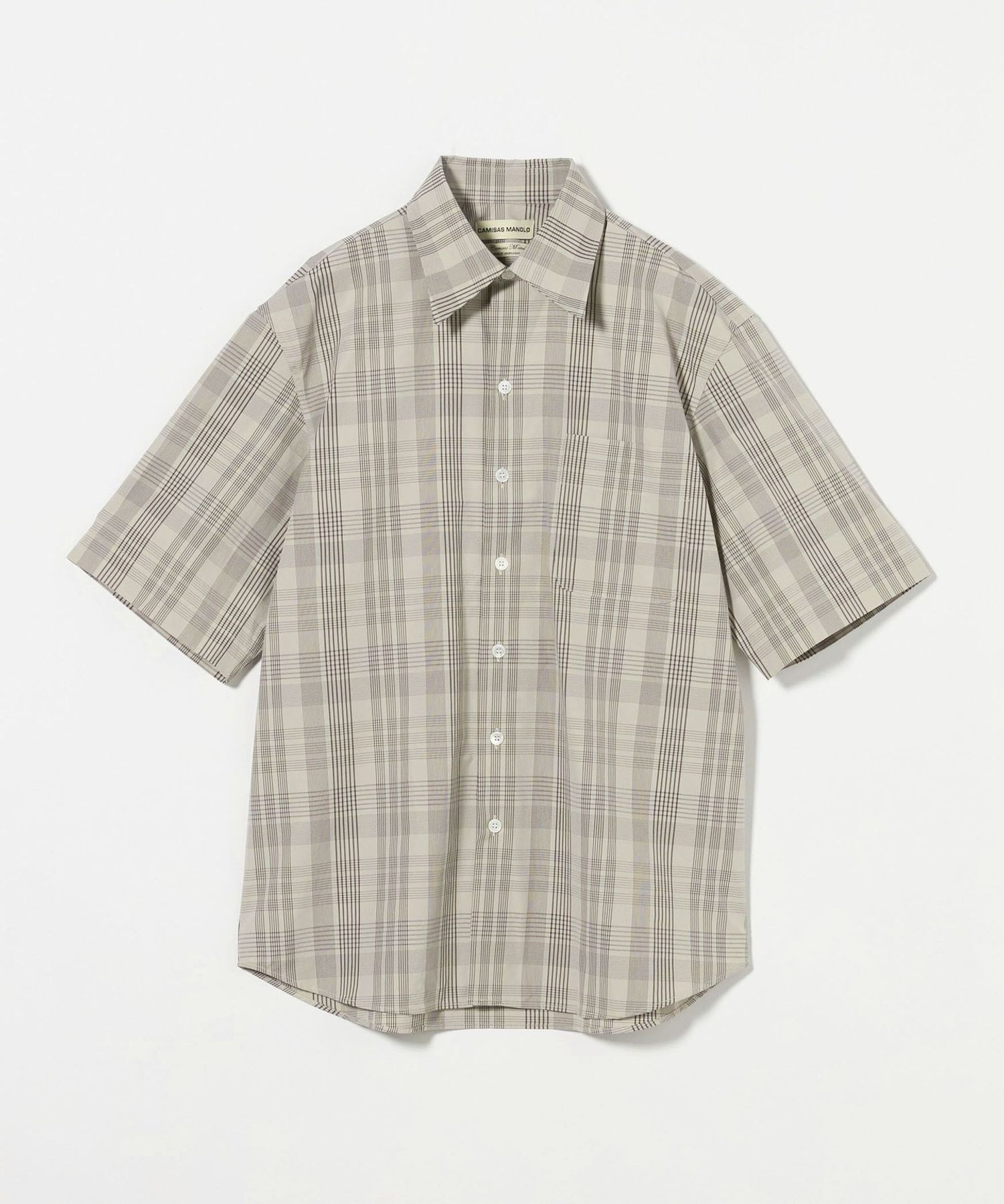 CAMISAS MANOLO＞ MLT CHK SSL SHIRT/シャツ