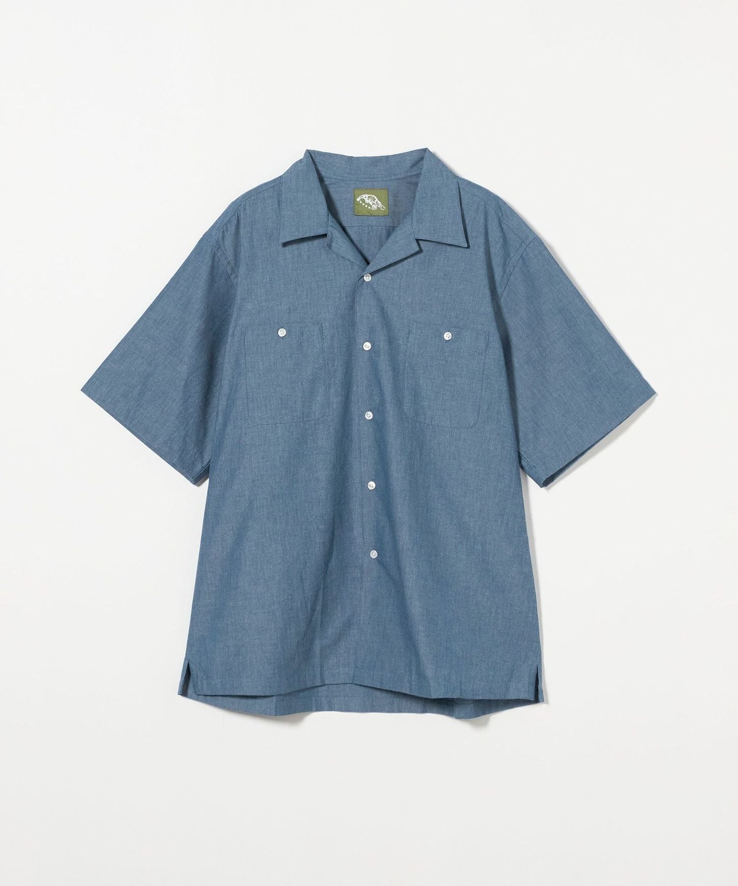 79644　OLLEBOREBLA　半袖シャツ CLEL シャツ 「CLEL」Herringbone TR Short Sleeve Side Lace