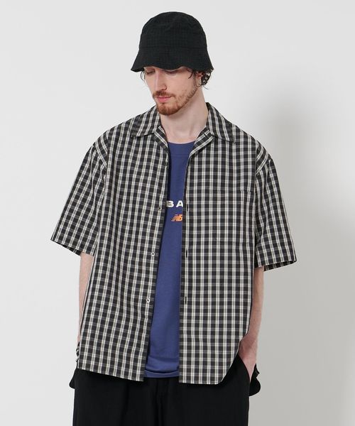 ★超美品★steven alan TC ウォッシュド チェック 半袖シャツ 8100025Y0011_l1_a029.jpg