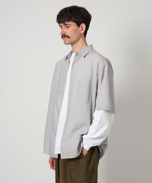 Steven Alan＞ C/L/S ストライプ レギュラーカラー シャツ ALINE