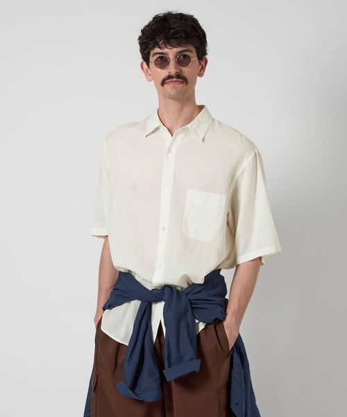 ＜Steven Alan＞ CC ピケ ストライプ レギュラーカラー シャツ Steven Alan＞ CC ピケ ストライプ レギュラーカラー シャツ
