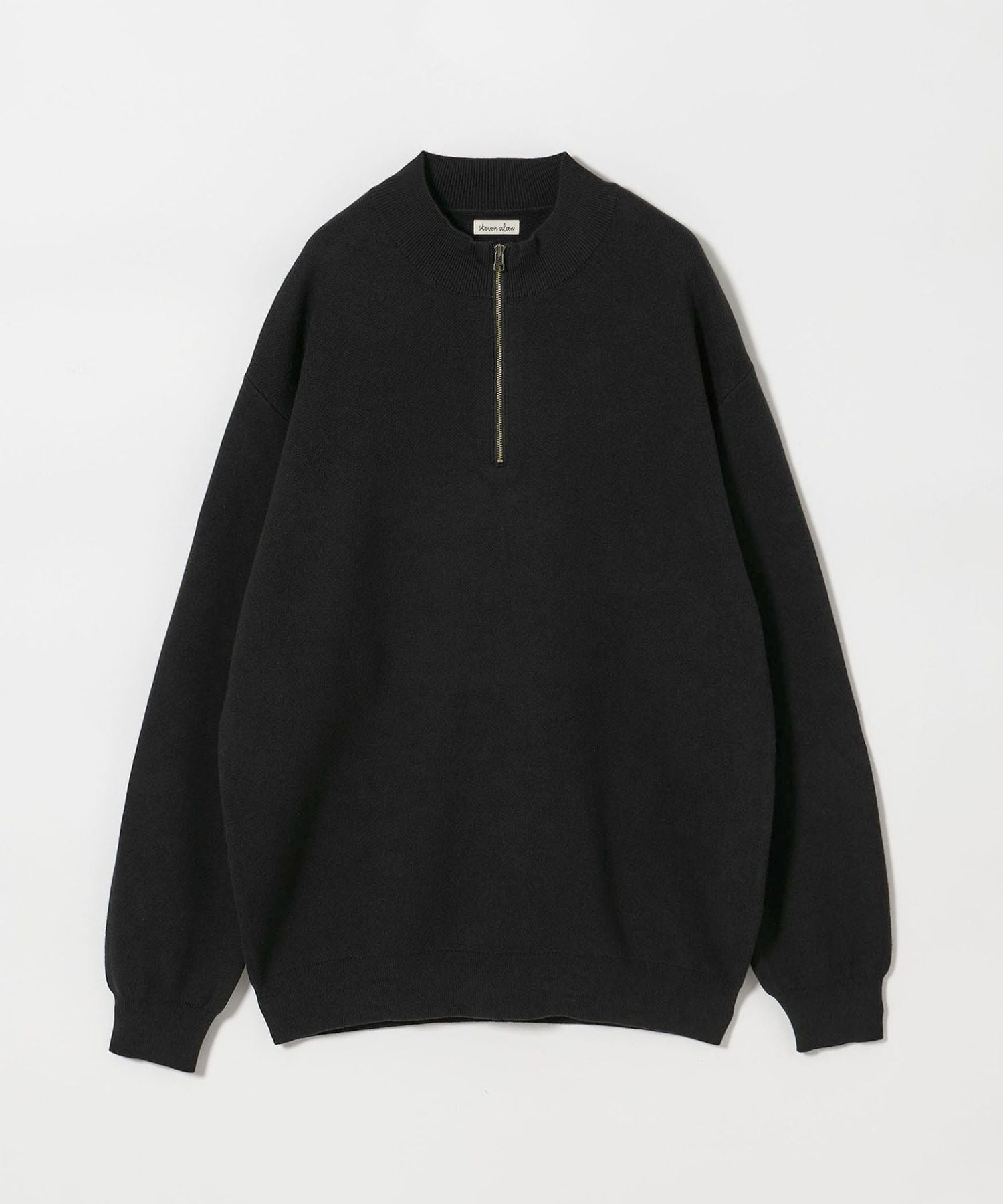 Steven Alan＞ CTN/CA ハーフ ジップ スタンドネック ニット