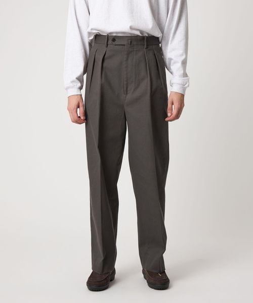 Steven Alan＞ ドリル インツープリーツ ドレス トラウザーズ