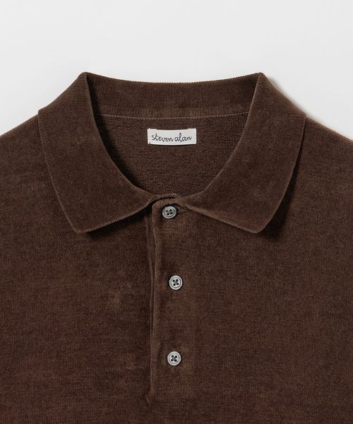 【steven alan】半袖ニットポロ Steven Alan＞ 60ハイツイスト ショートスリーブ ニット