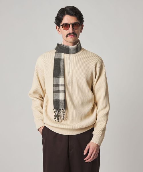 steven alan/＜Steven Alan＞ T/C 9G アゼ ハーフジップ ドライバーズ ニット/ニット / セーター