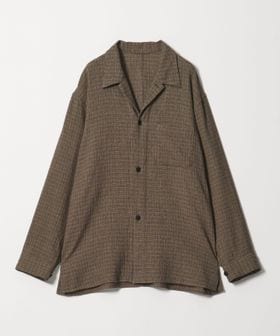 steven alan/＜Steven Alan＞ オーガニックコットン メッシュ チェック オープンカラー オーバー シャツ/シャツ / ブラウス