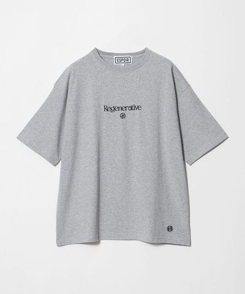 ESPOIR/＜ESPOIR＞ RGNRTV EMB TEE/Tシャツ/Tシャツ / カットソー