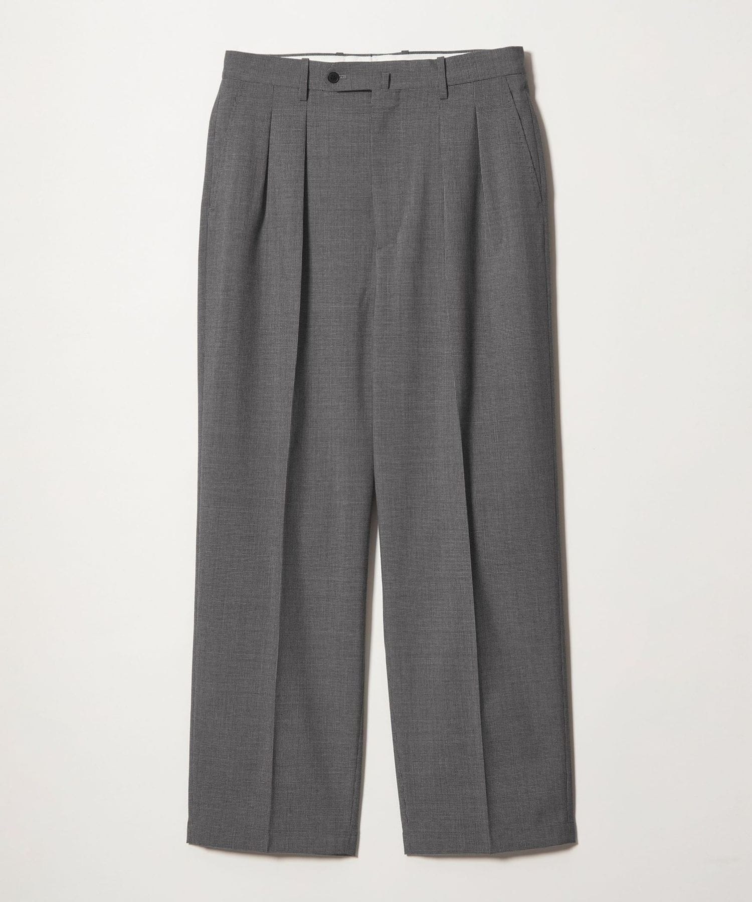 Steven Alan＞ TW ハウンドトゥース チェック イン ツープリーツ