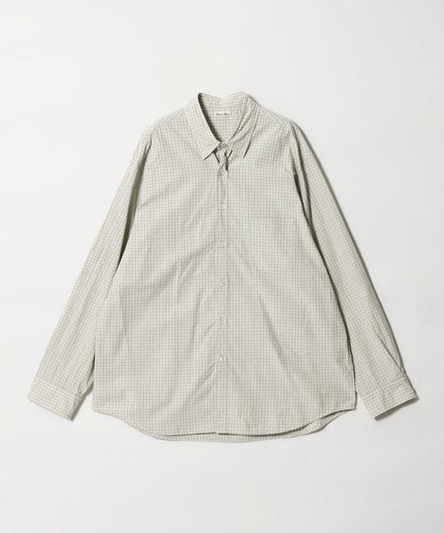 steven alan/＜Steven Alan＞ オーガニックコットン マイクロチェック リバースシーム シャツ LOOSE/シャツ / ブラウス