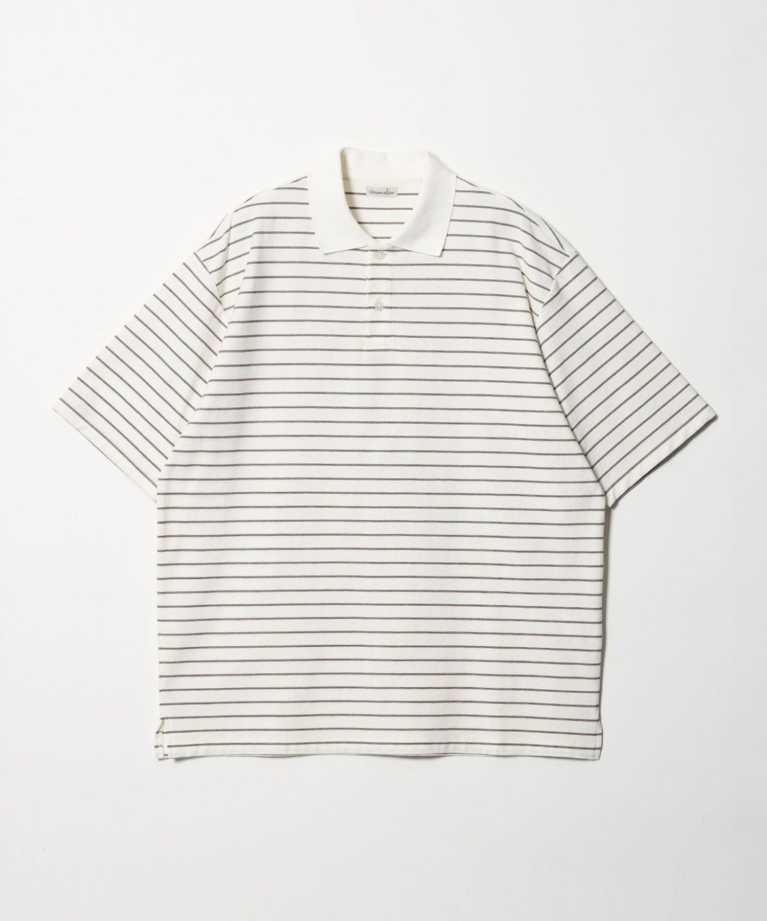 Steven Alan＞ ツイスト ボーダー ポロシャツ