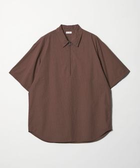 steven alan/＜Steven Alan＞ オーガニックコットン チェック ジップ プルオーバー ショートスリーブ シャツ/シャツ / ブラウス