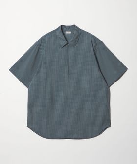 steven alan/＜Steven Alan＞ オーガニックコットン チェック ジップ プルオーバー ショートスリーブ シャツ/シャツ / ブラウス