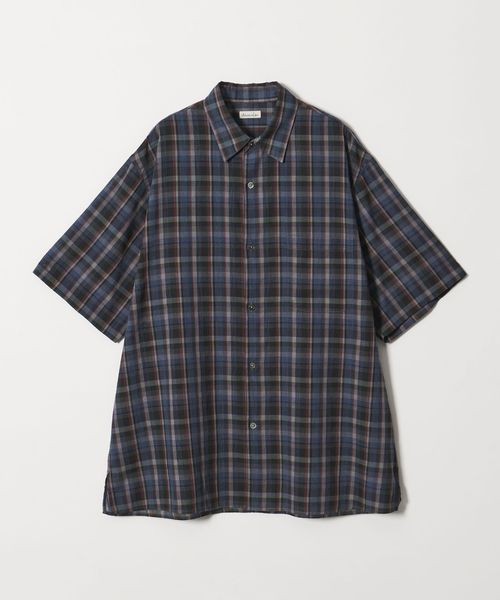 steven alan/＜Steven Alan＞ マドラスチェック レギュラーカラー ショートスリーブ シャツ BOX/シャツ / ブラウス