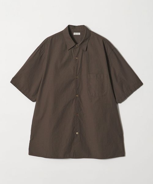 steven alan/＜Steven Alan＞ シボチェック レギュラーカラー ショートスリーブ シャツ BOX/シャツ / ブラウス