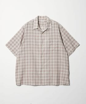 steven alan/＜Steven Alan＞ コットン/シルク オンブレーチェック オープンカラー シャツ BOX/シャツ / ブラウス