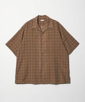 steven alan/＜Steven Alan＞ コットン/シルク オンブレーチェック オープンカラー シャツ BOX/シャツ / ブラウス