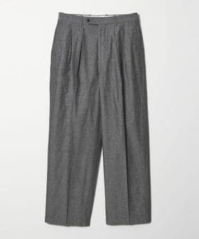 steven alan/＜Steven Alan＞ デニムシャンブレー イン ツープリーツ ドレス トラウザーズ/スラックス