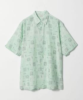 steven alan/＜Steven Alan＞ プリント レギュラーカラー ショートスリーブ シャツ BOX/シャツ / ブラウス