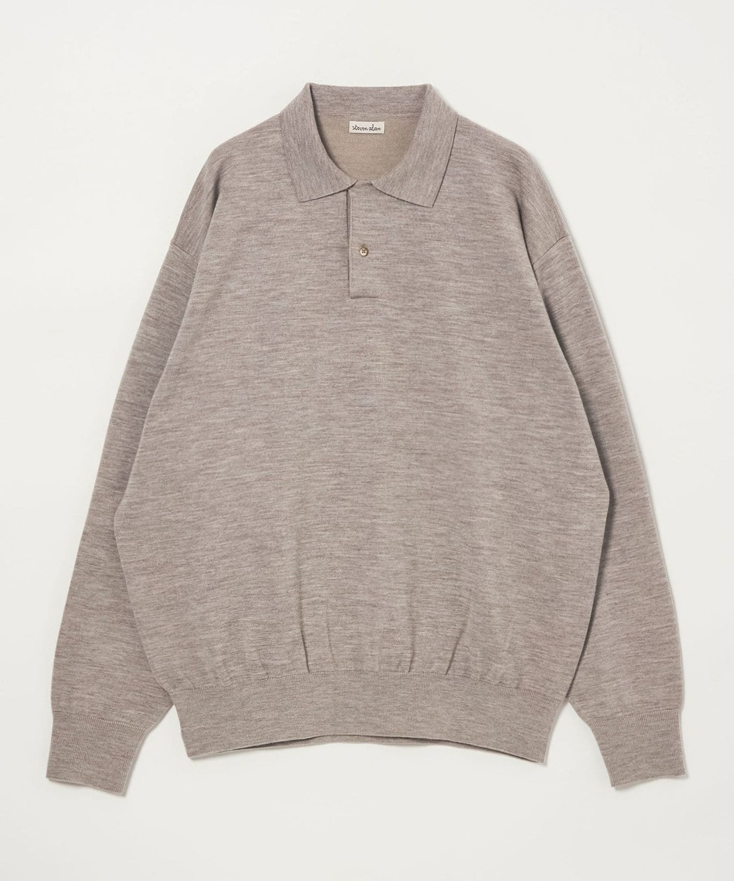 【新品】Steven Alan ニット ポロシャツ Steven Alan＞ メランジ ウール オープン ニット 2B ポロシャツ