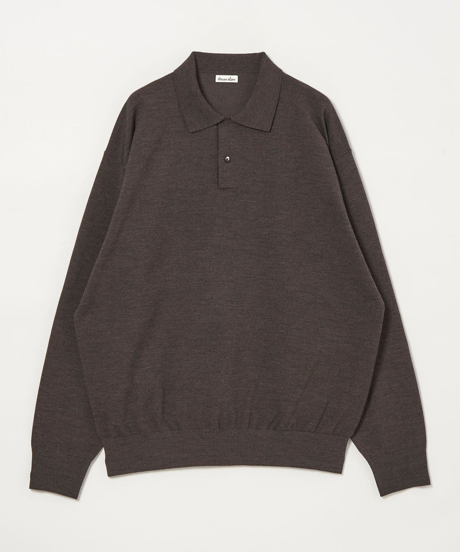 Steven Alan＞ メランジ ウール オープン ニット 2B ポロシャツ