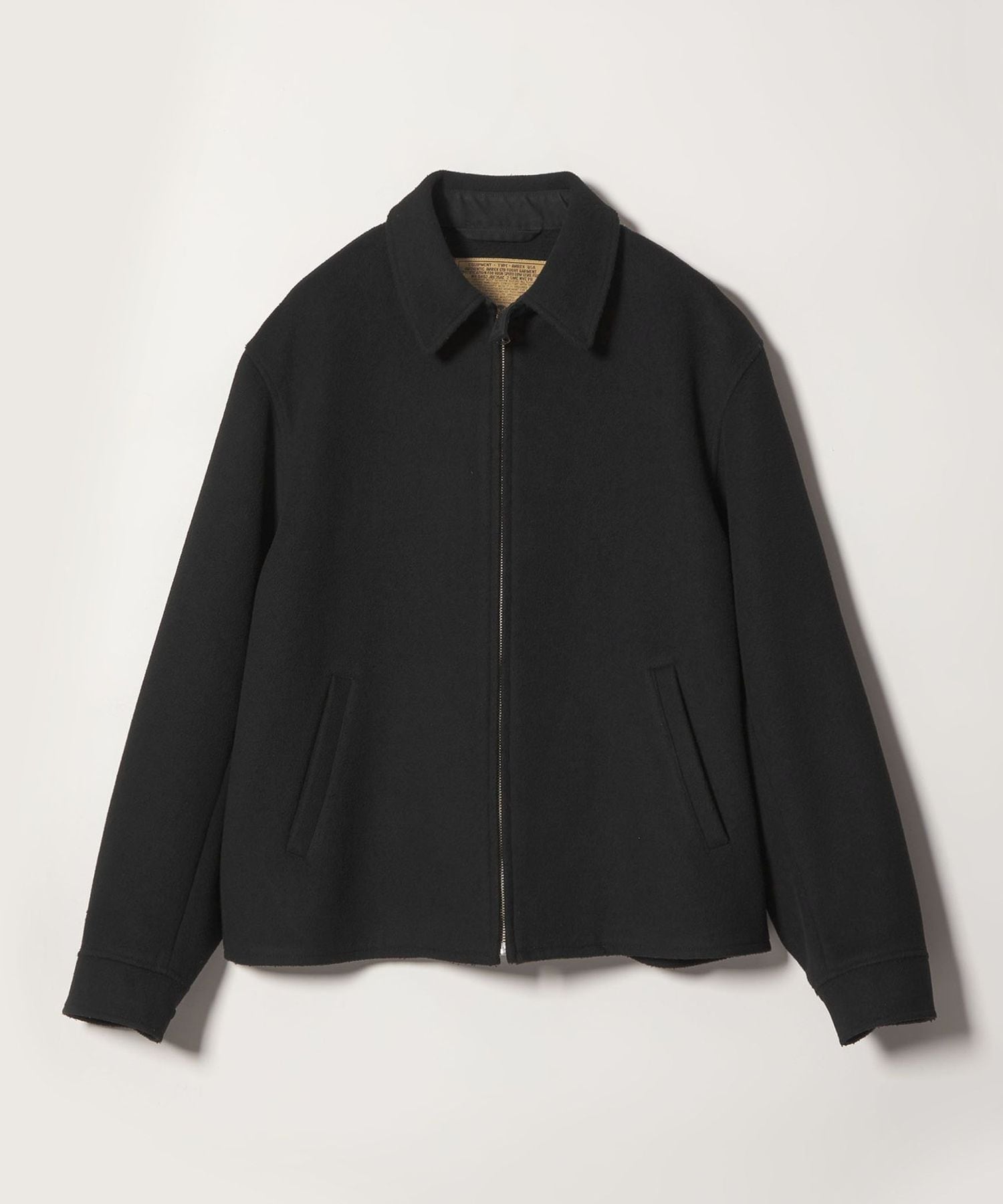 【YEALOW 】ウールジャケット ミリタリーコート アウトドアジャケット 黒L AVIREX × Steven Alan＞ MELTON SHORT BLOUSON/アウター