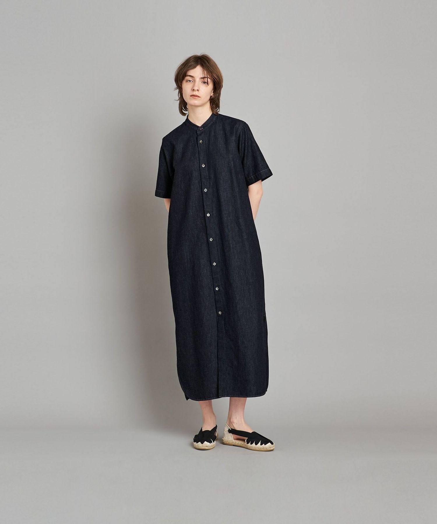 Steven Alan Denim Half Sleeve Dress ワンピース