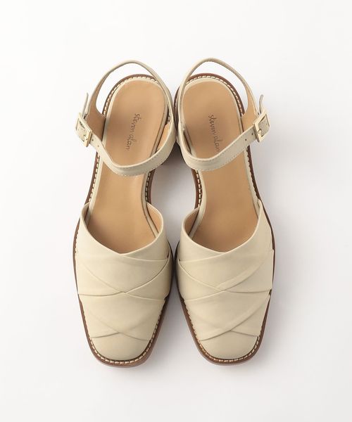 Steven Alan＞LEATHER CROSS HEEL SANDALS/サンダル