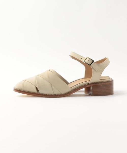 Steven Alan＞LEATHER CROSS HEEL SANDALS/サンダル