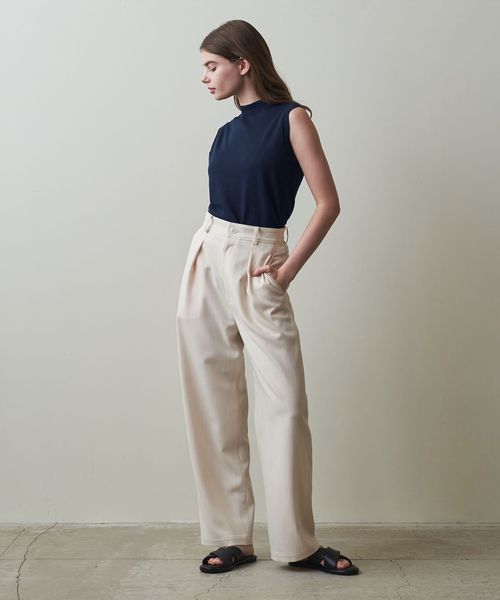 Steven Alan＞コットンシルク ノースリーブ ニット