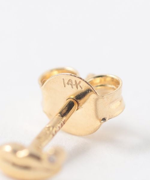 【Missoma】リップルスタッドピアス 関税込 MISSOMA＞LIPS MOTIF STUD SINGLE EARRING/シングルピアス