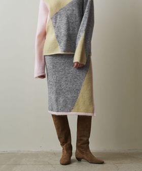 steven alan/＜Steven Alan＞インターシャ ニット スカート/ひざ丈