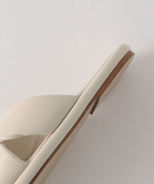 値下★25SS 新作＜Steven Alan＞レザー クロス サンダル・38 値下☆25SS 新作＜Steven Alan＞レザー クロス サンダル・38