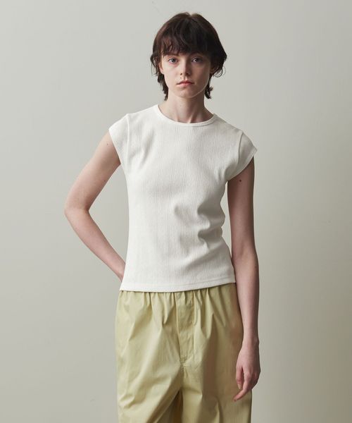 ＜Steven Alan＞パターンメッシュ フレンチスリーブ Tシャツ