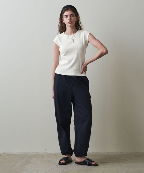 ＜Steven Alan＞パターンメッシュ フレンチスリーブ Tシャツ