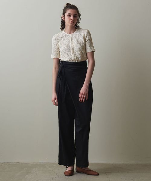 カーディガン 「Steven Alan」シュリンク ジャージー ハーフスリーブ カーディガン レディース Steven Alan＞シュリンクジャージー ハーフスリーブ カーディガン