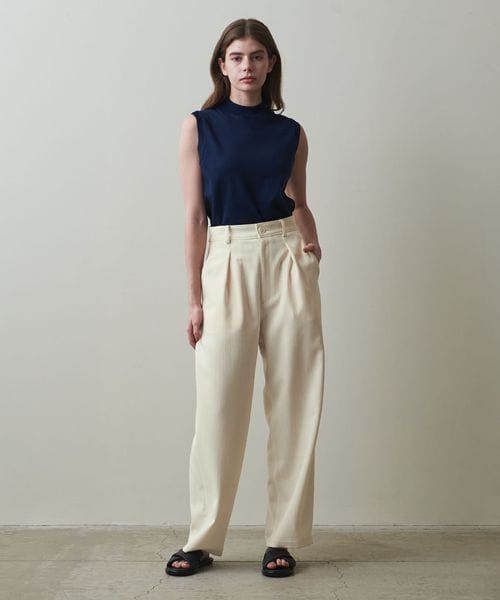 Steven Alan＞ヘリンボーン タック トラウザーズ