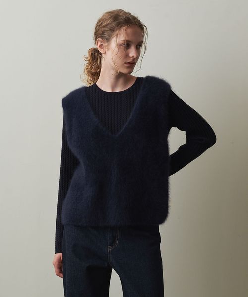 Steven Alan＞オーストラリアン ウール ミックス ニットベスト