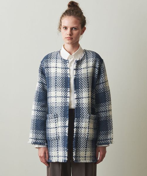 JOHN BRANIGAN × Steven Alan＞NO COLLAR FRINGE JACKET/ジャケット