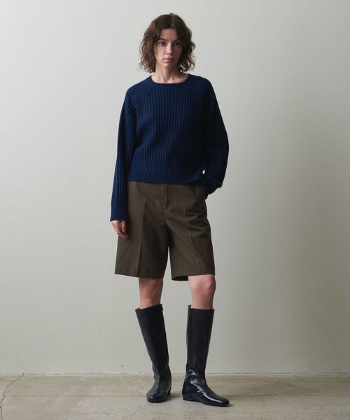 Steven Alan＞ショート リブ プルオーバー ニット