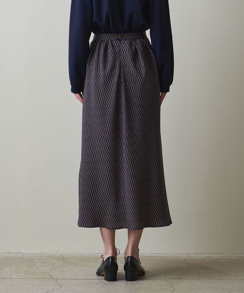 フレアスカート「Steven Alan」 Steven Alan＞ジグザグ プリント スカート