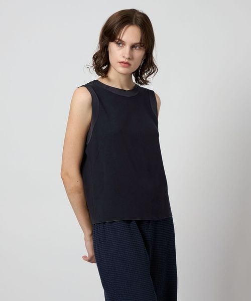 Steven Alan＞バックサテン ジョーゼット タンクトップブラウス