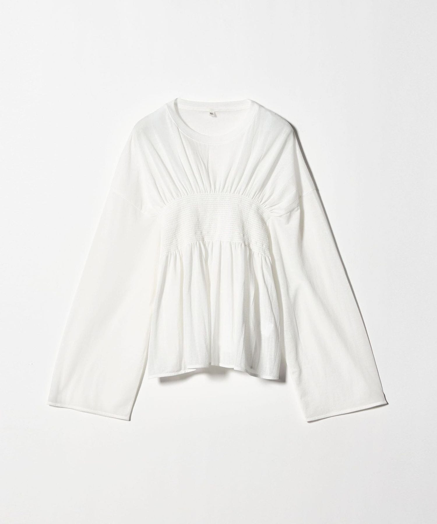 tシャツ 「HAKUJI」SHIRRING LONG SLEEVE PULLOVER/カットソー レディース HAKUJI＞SHIRRING LONG SLEEVE PULLOVER/カットソー