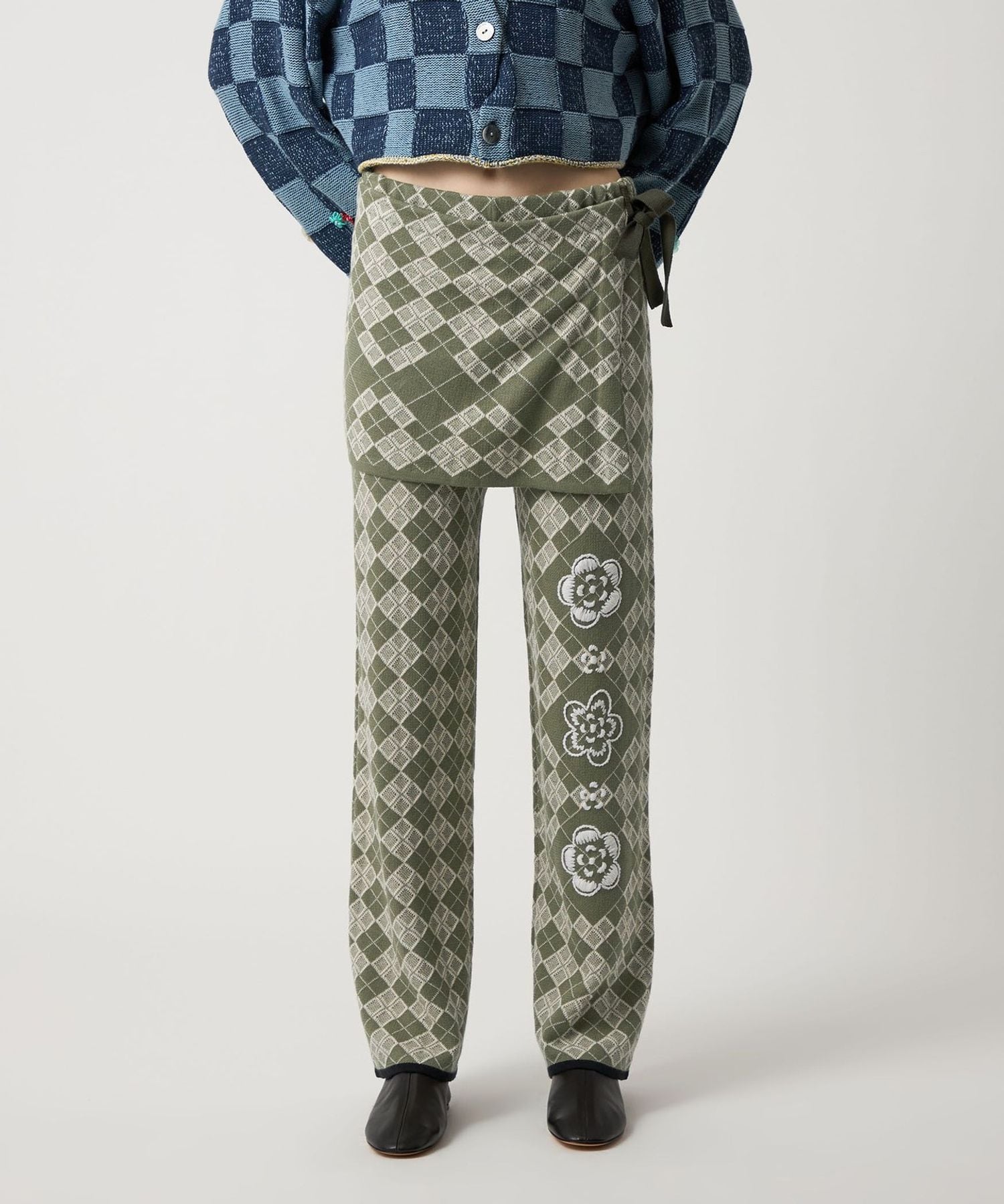 YanYan＞ARGYLE BEACH PANT APRON/パンツ