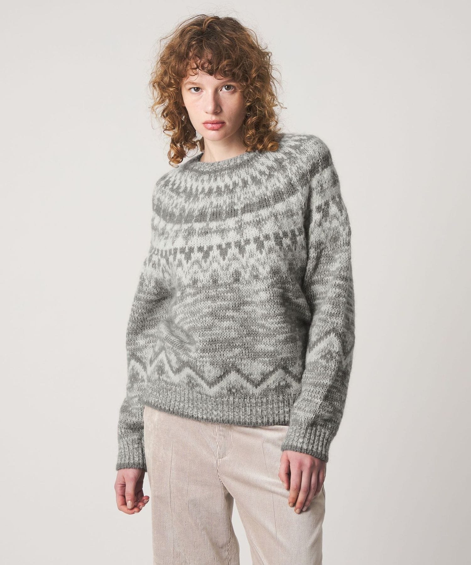 トップス BATONER NORDIC CREW NECK KNIT BATONER × Steven Alan